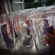 Glasses waiting for punters